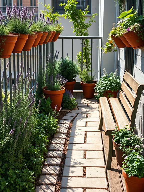 sensory herb garden path