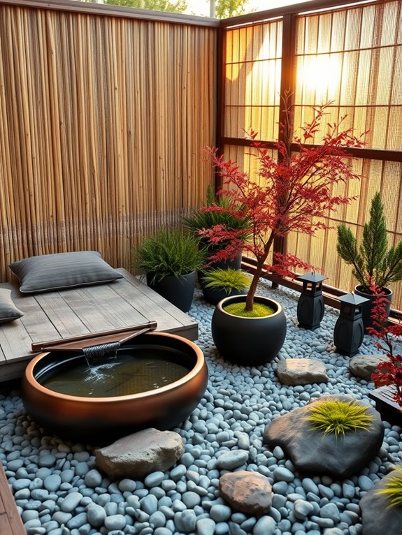 serene minimalist meditation sanctuary