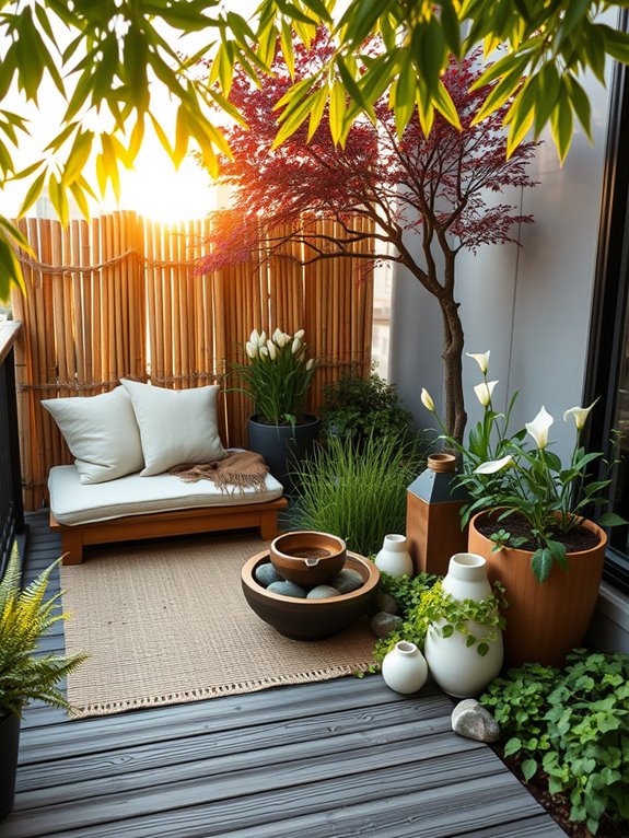 serene outdoor meditation space
