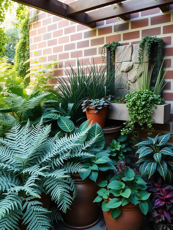 shade loving plant arrangements