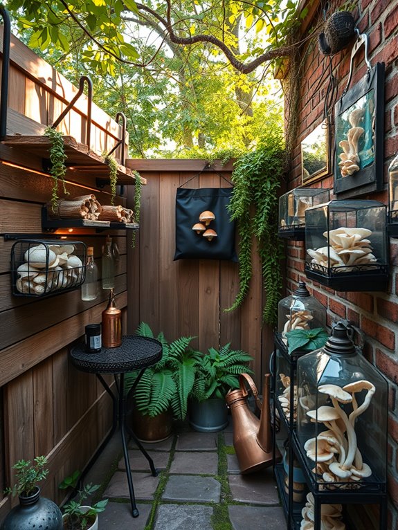 shaded mushroom cultivation sanctuary