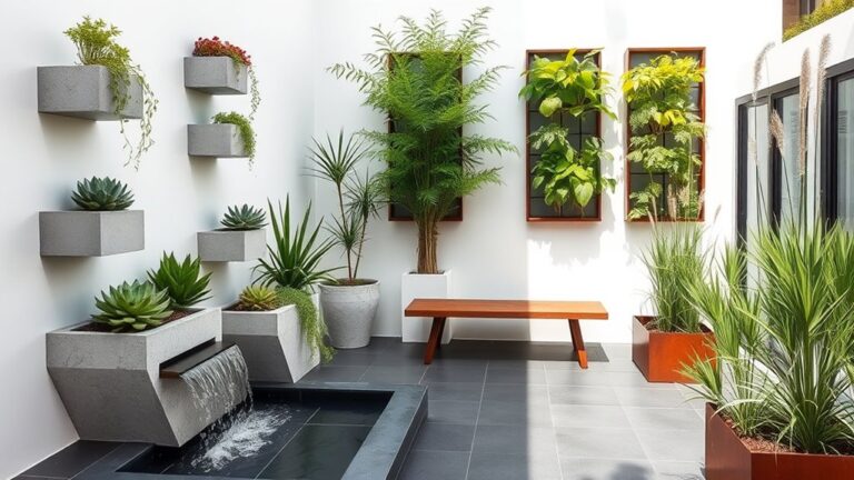 sleek outdoor garden design