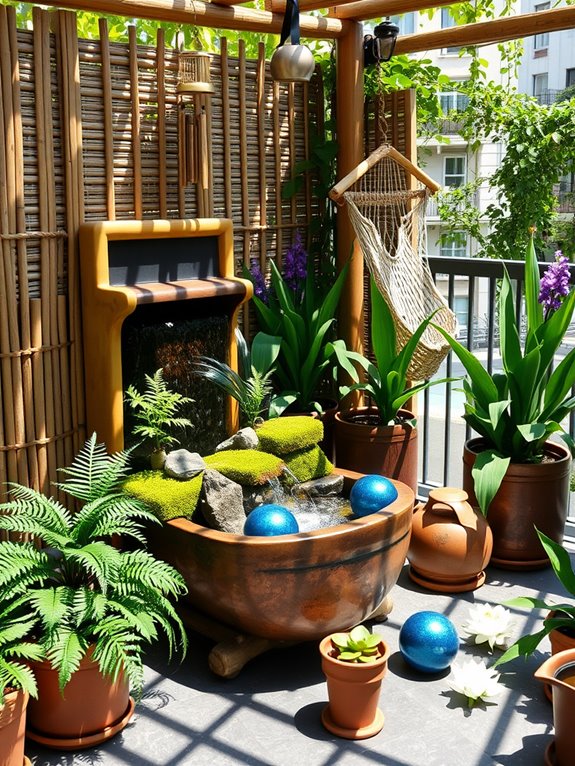 soothing water feature installation