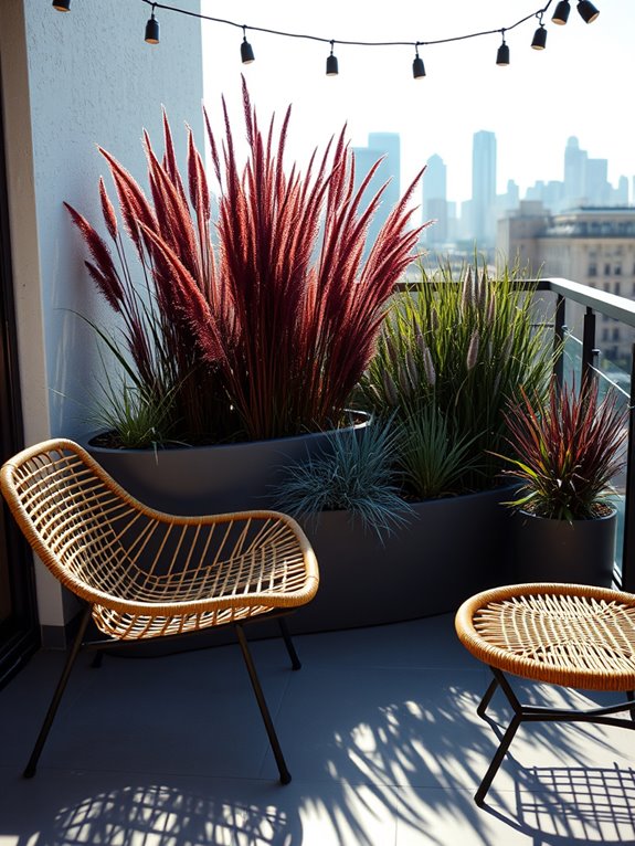 statement grasses as focal points