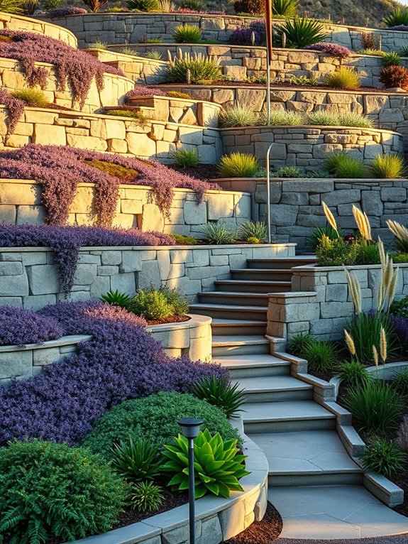 stone wall garden transformation