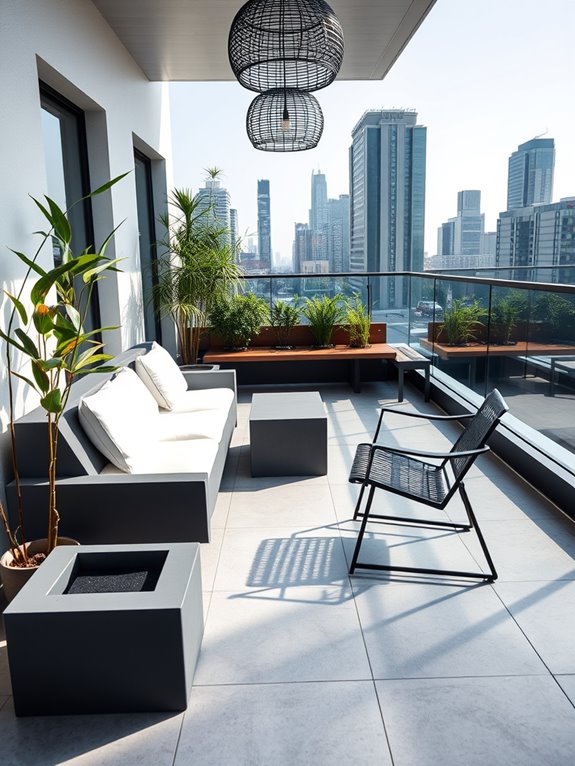 streamlined minimalist outdoor furniture