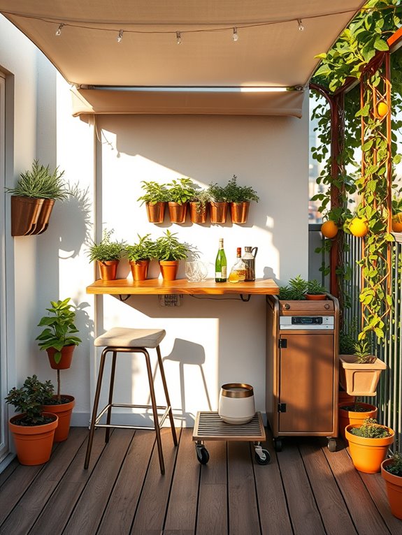 stylish outdoor bar station