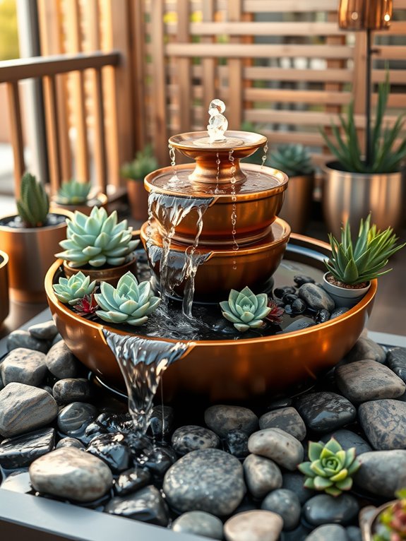 succulents enhance water features