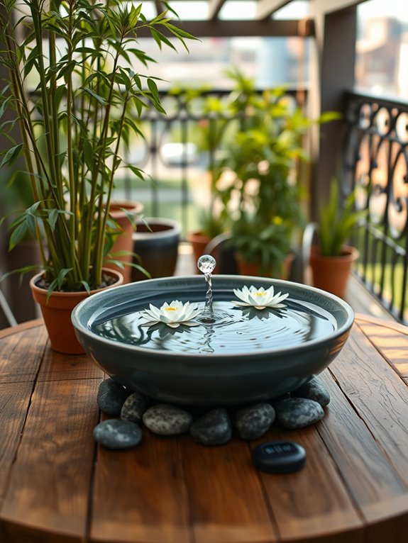 tabletop water bowl serenity