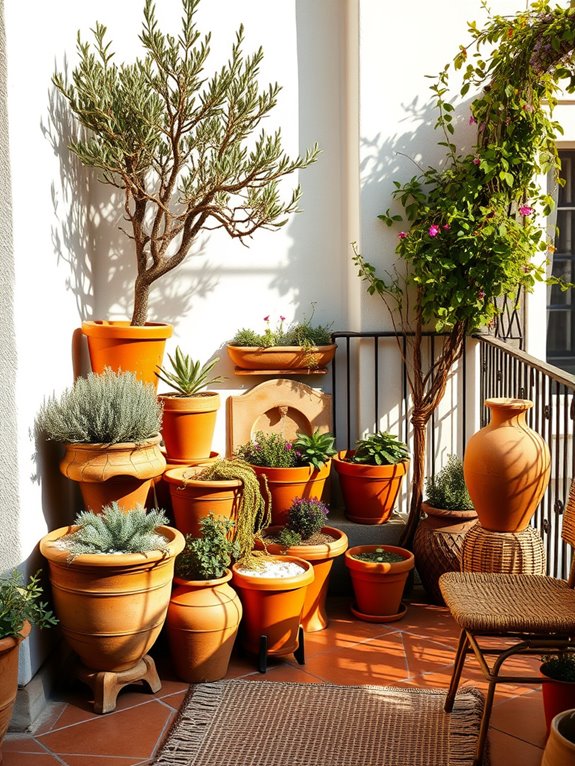 terracotta pots mediterranean beauty