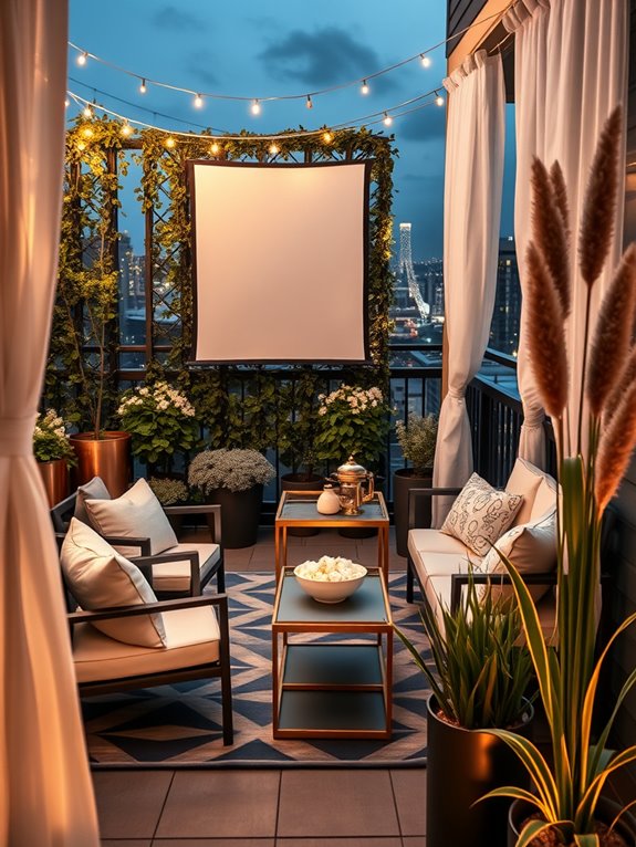themed outdoor movie garden
