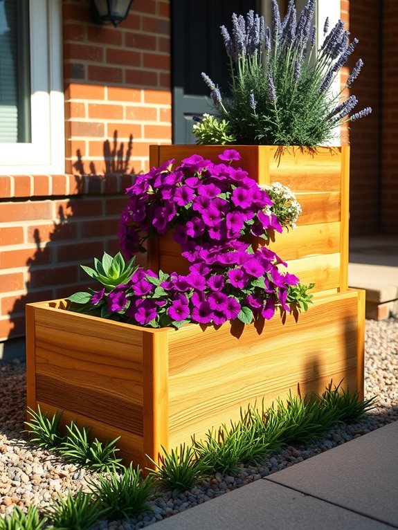 tiered vertical garden design