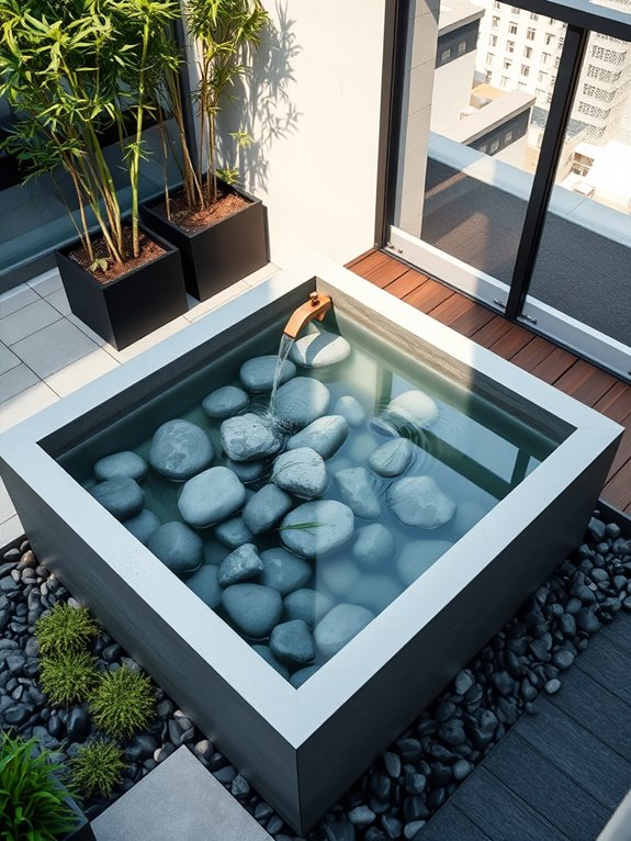 tranquil minimalist water feature