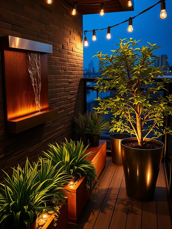 tranquil water and lighting