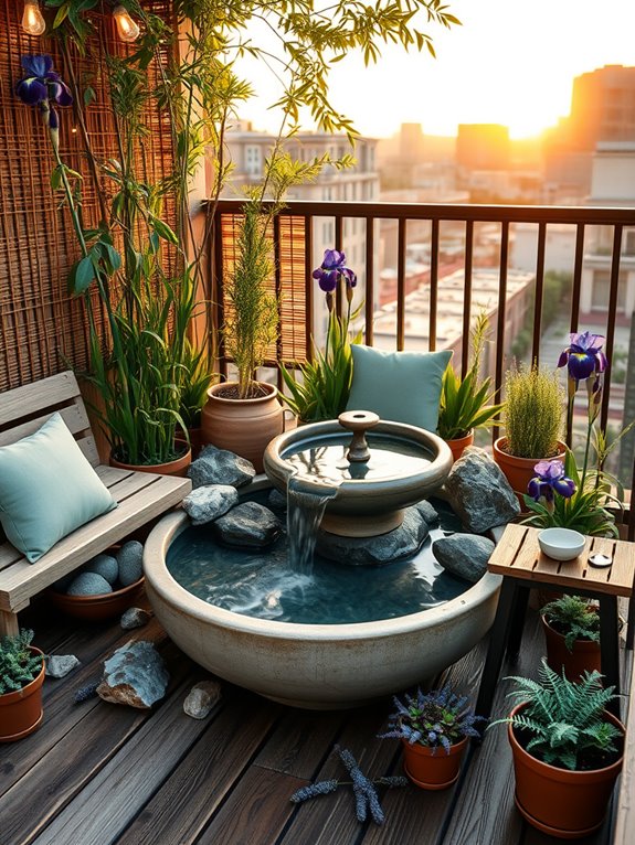 tranquil water feature installation