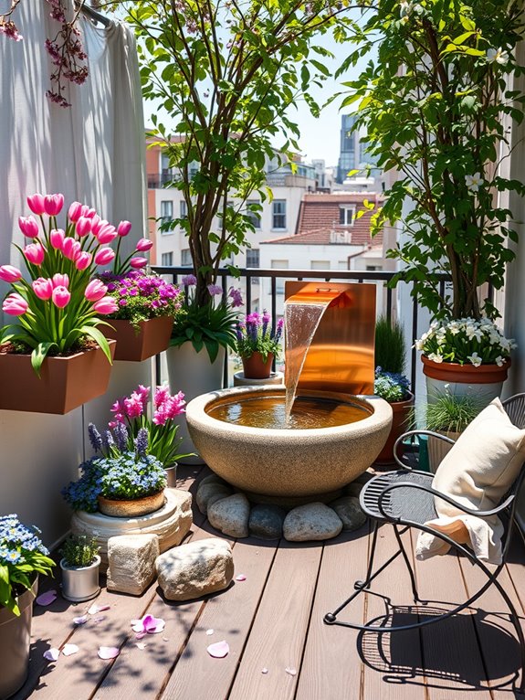 tranquil water garden oasis