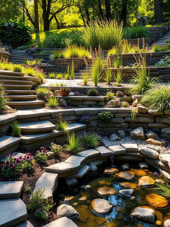 transformative slope rain gardens