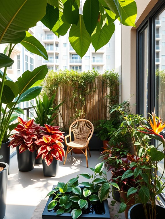 tropical leaves create paradise
