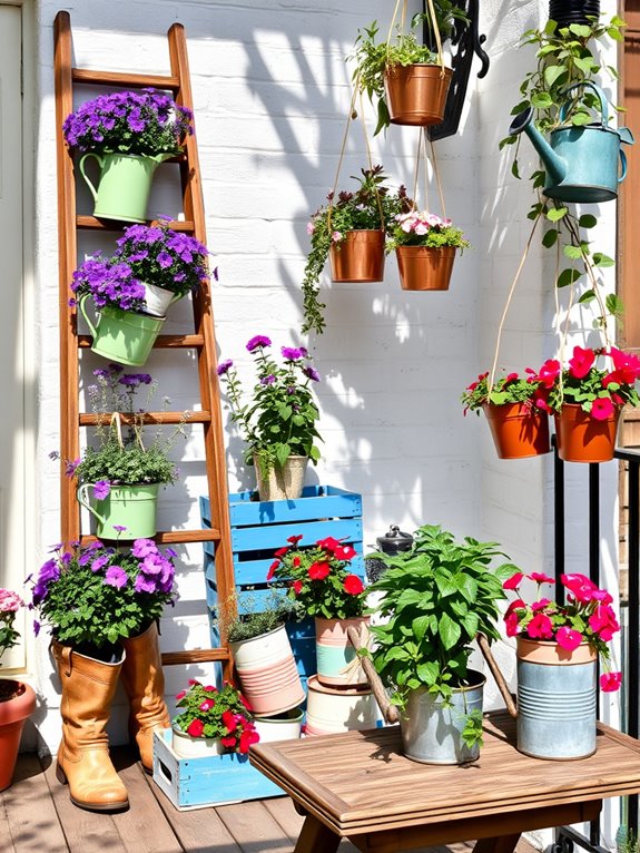 upcycled planters for gardens