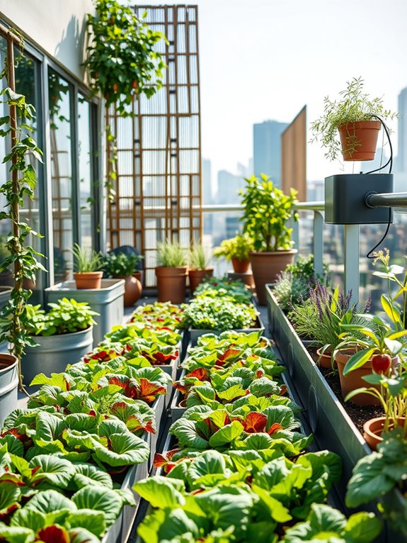 urban rooftop vegetable gardening