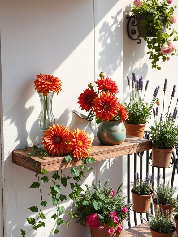 vase selection for dahlias