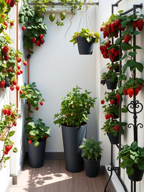 vertical berry garden design