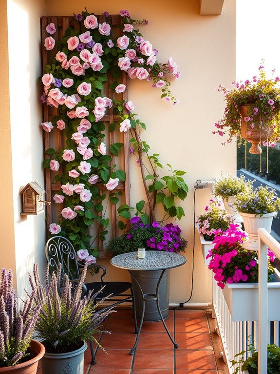 vertical blooms create charm