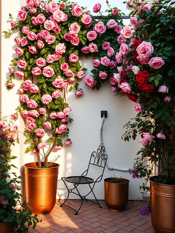 vertical climbing rose gardens