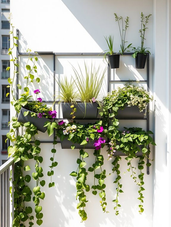 vertical container garden installation