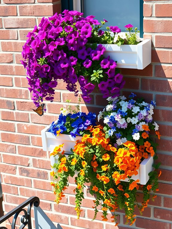 vertical garden gutter display