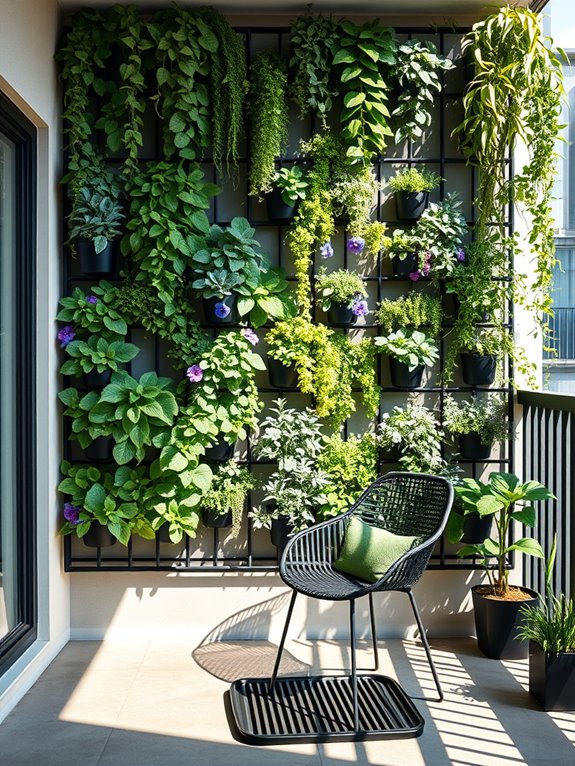 vertical garden wall installation