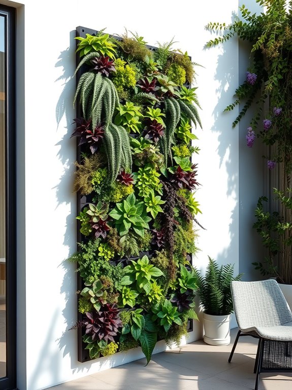 vertical garden wall installation