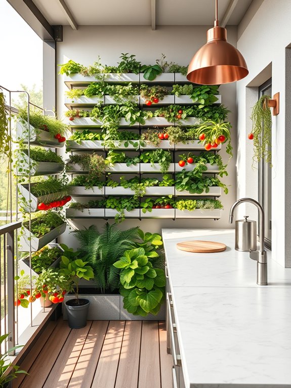 vertical garden wall installation