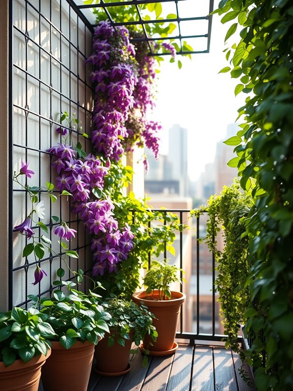 vertical gardening trellis system