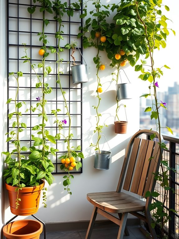 vertical gardening with trellises
