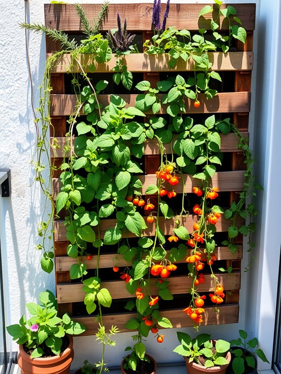 vertical pallet garden design