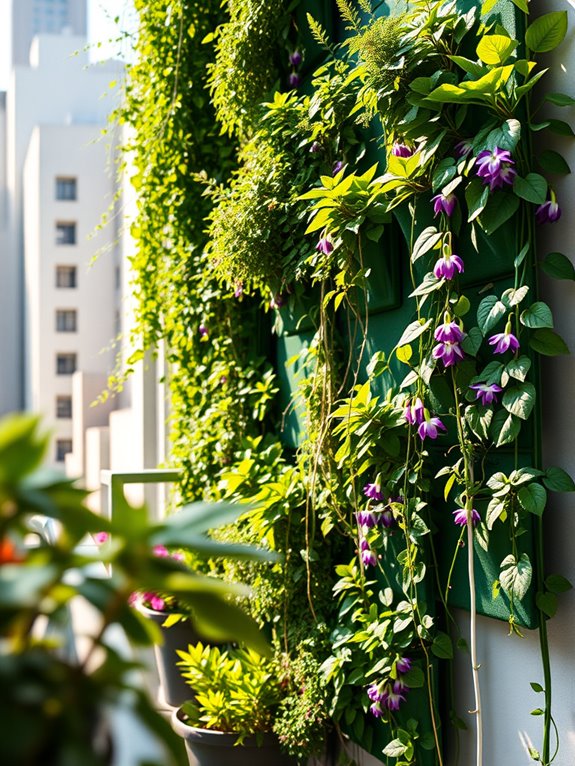 vertical privacy garden installation
