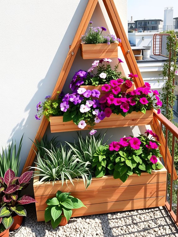 vertical tiered planter gardens