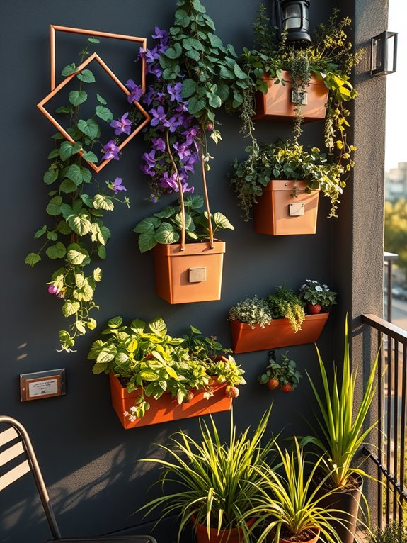 vertical wall garden installation