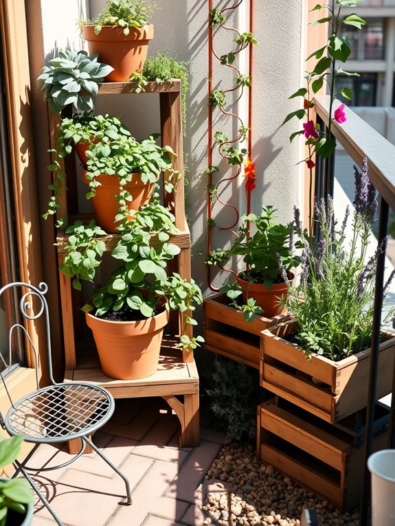 vibrant corner herb gardens