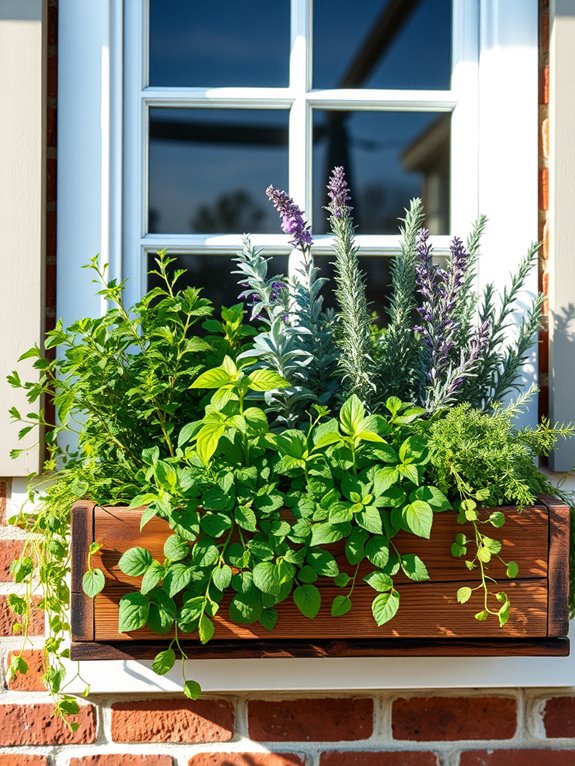 vibrant culinary herb garden