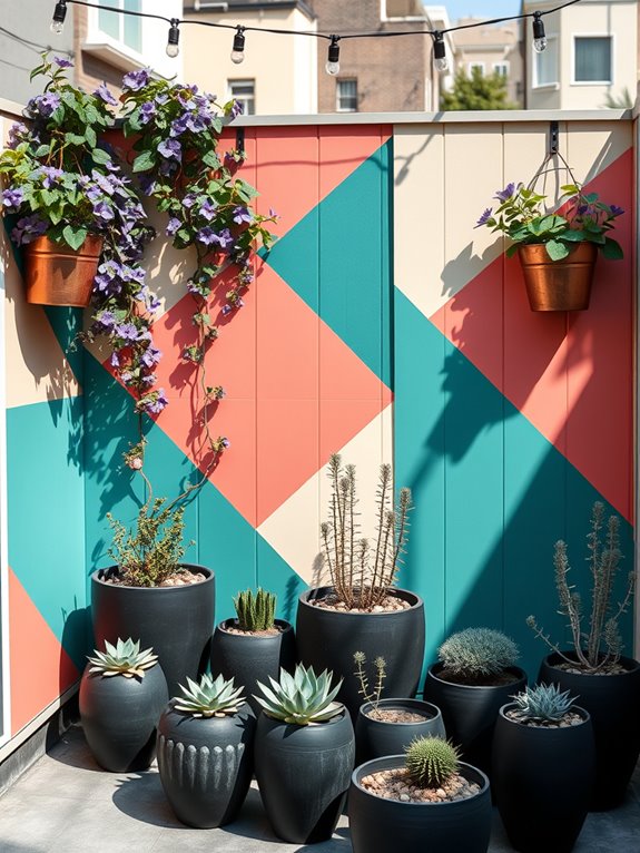 vibrant fence painting ideas
