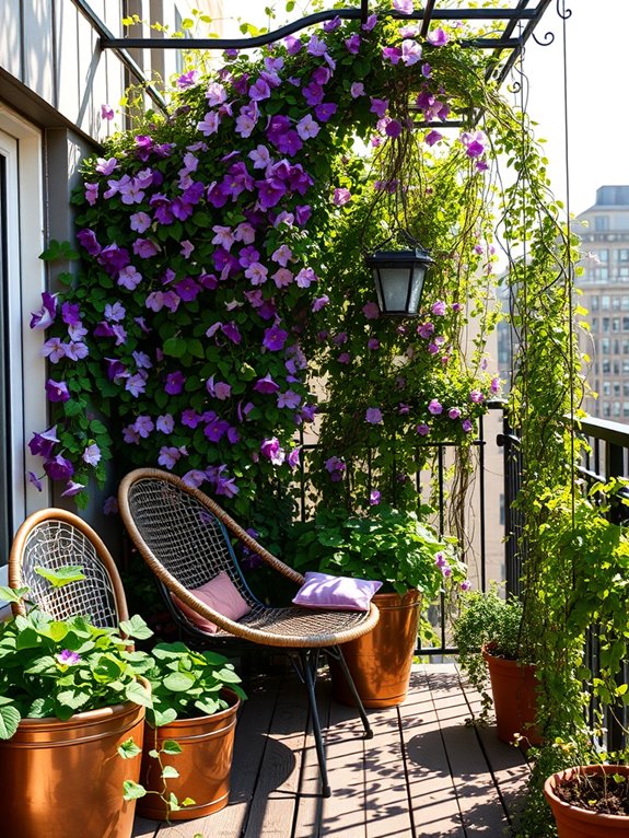 vibrant flowering vine privacy
