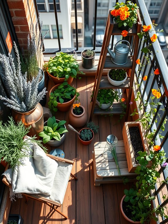 vibrant functional herb garden