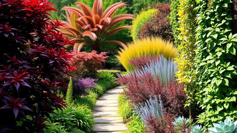 vibrant garden foliage tips