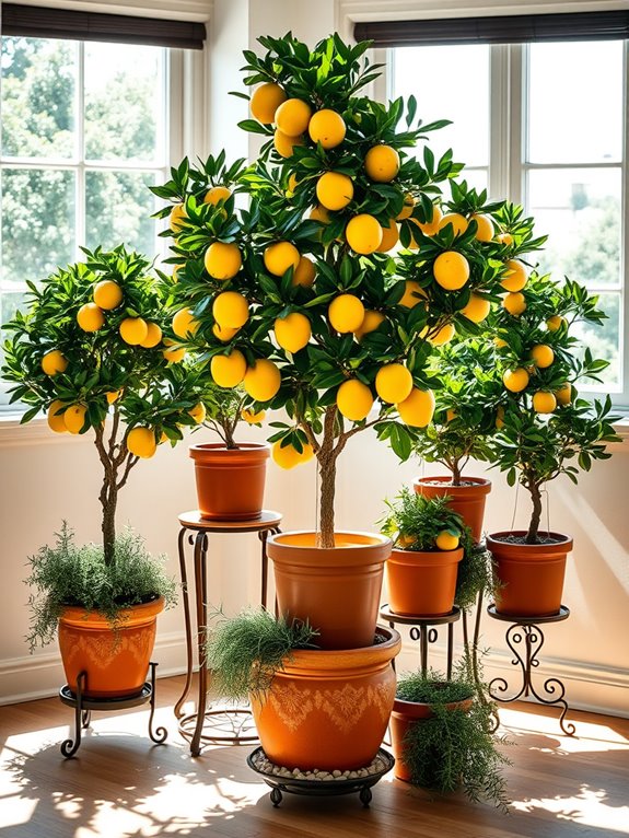 vibrant indoor citrus oasis