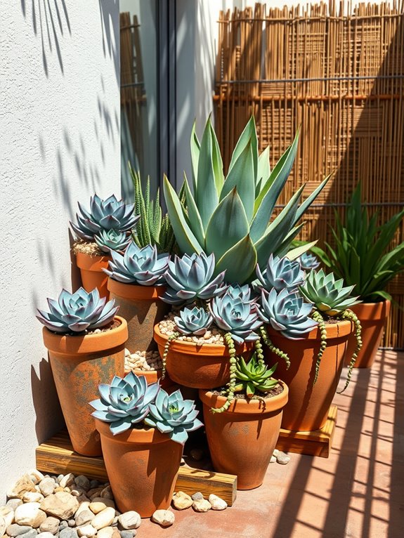vibrant low maintenance succulent display