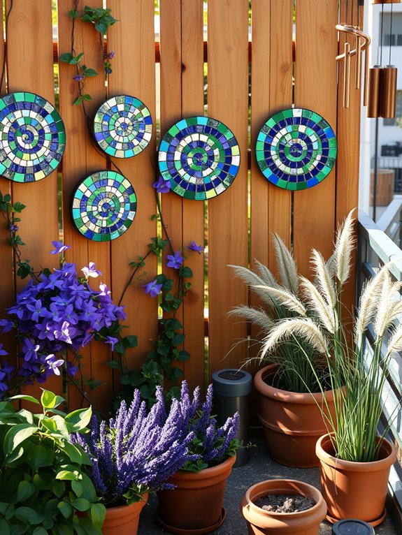 vibrant mosaic garden accents