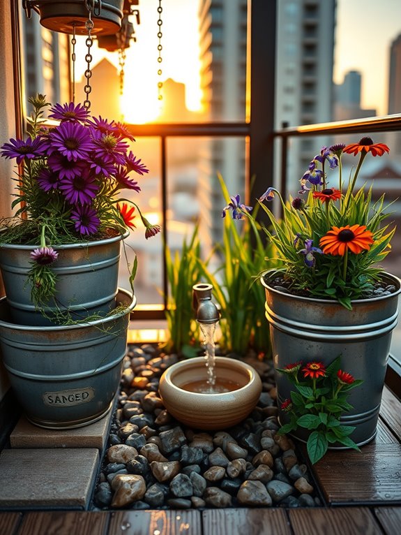 vibrant native rain gardens