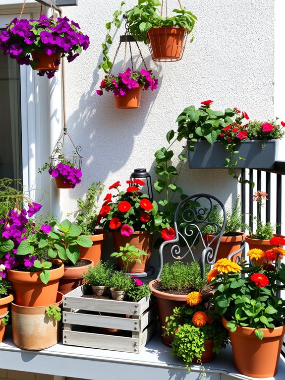 vibrant outdoor container gardening